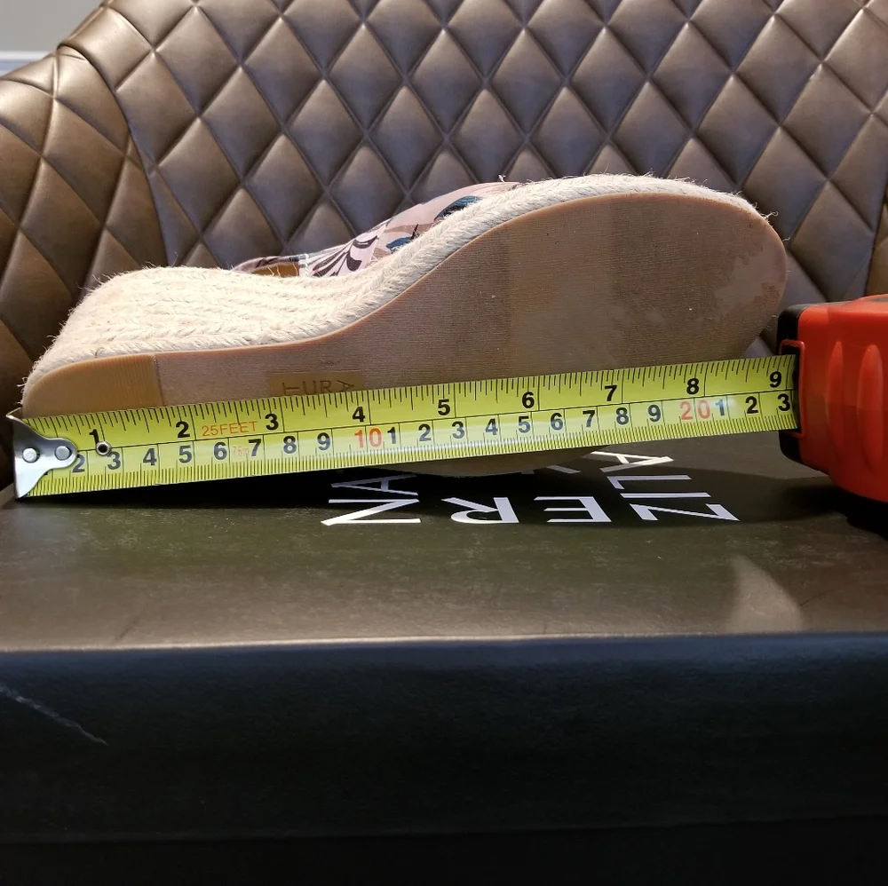 Naturalizer Espadrille Wedge Heel Sandal Blue Pink Neutral - Picture 8 of 8